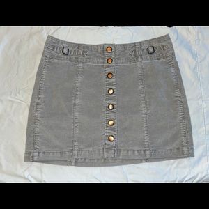 Gray button up skirt size 8